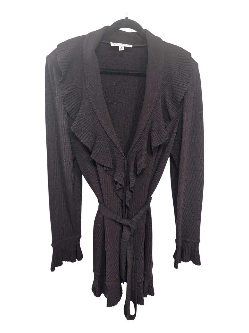 Nwot St. John Collection Brown Kelly Santana Knit Coat Sz 16 (12/14)